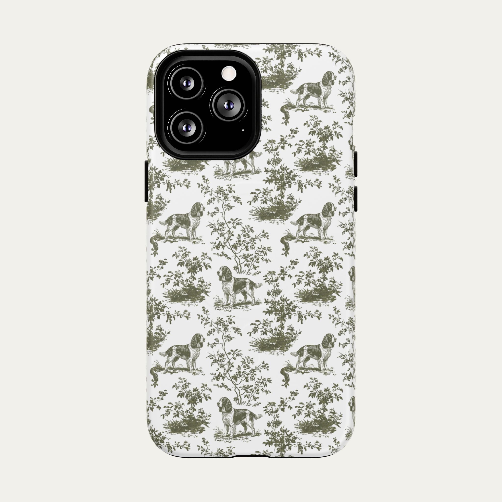 English Springer Spaniel Sage Green Toile phone Case