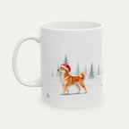 Custom Shiba Inu Red Christmas Santa Hat Mug