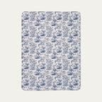 Samoyed Toile De Jouy Fleece Blanket