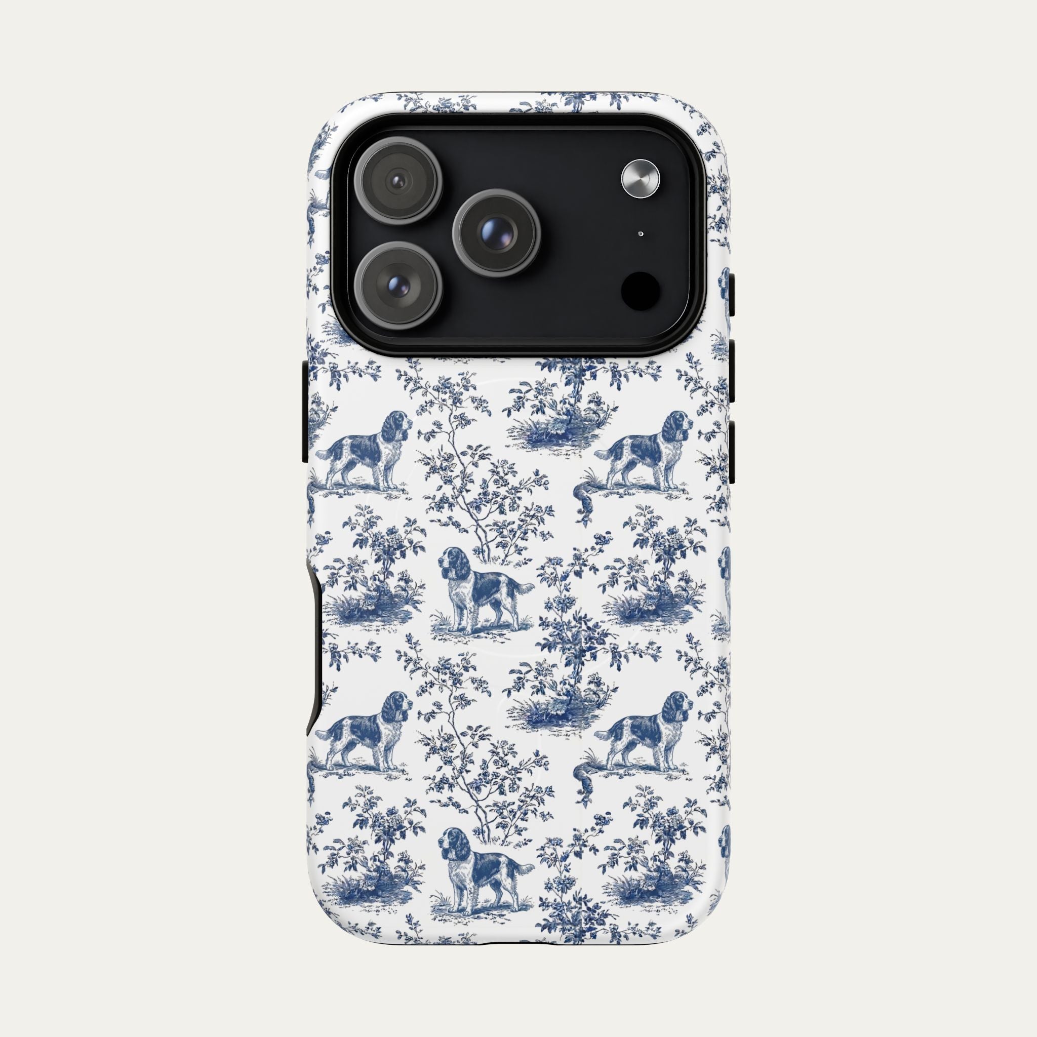 English Springer Spaniel Blue Toile Phone case