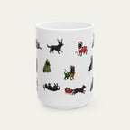 German Shepherd Balck Christmas Mug