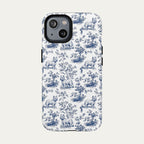 Westie Blue Toile Phone case