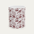 Bernedoodle Burgundy Toile Mug