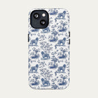 Newfoundland Blue Toile Phone case