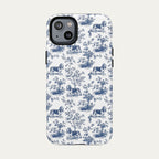 Basset Hound Blue Toile Phone case