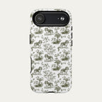 Cavalier Spaniel Sage Green Toile phone Case