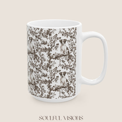 Jack Russel Toile De Jouy Mug