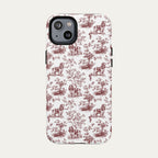 Cocker Spaniel Burgundy Toile phone Case