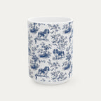 Cavalier Spaniel Blue Toile Mug
