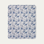 Australian Shepherd Toile De Jouy Fleece Blanket