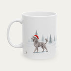 Custom Poodle Silver  Black Christmas Santa Hat Mug