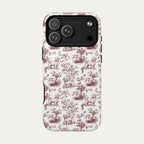 Maltese Burgundy Toile phone Case