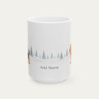 Custom Yorshire Terrier Black and Tan Christmas Santa Hat Mug