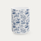 Bichon Frise Blue Toile Mug