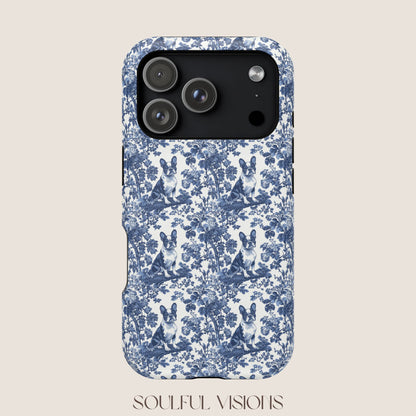 Boston Terrier Toile De Jouy Magnetic Phone Case