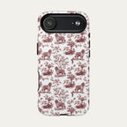 Newfoundland Burgundy Toile phone Case