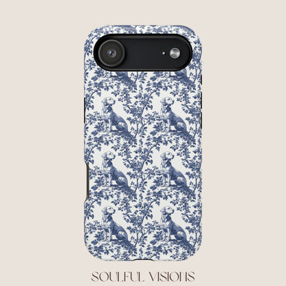 Labrador Toile De Jouy Magnetic Phone Case