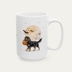 Custom Cavalier Spaniel Black and Tan Halloween mug