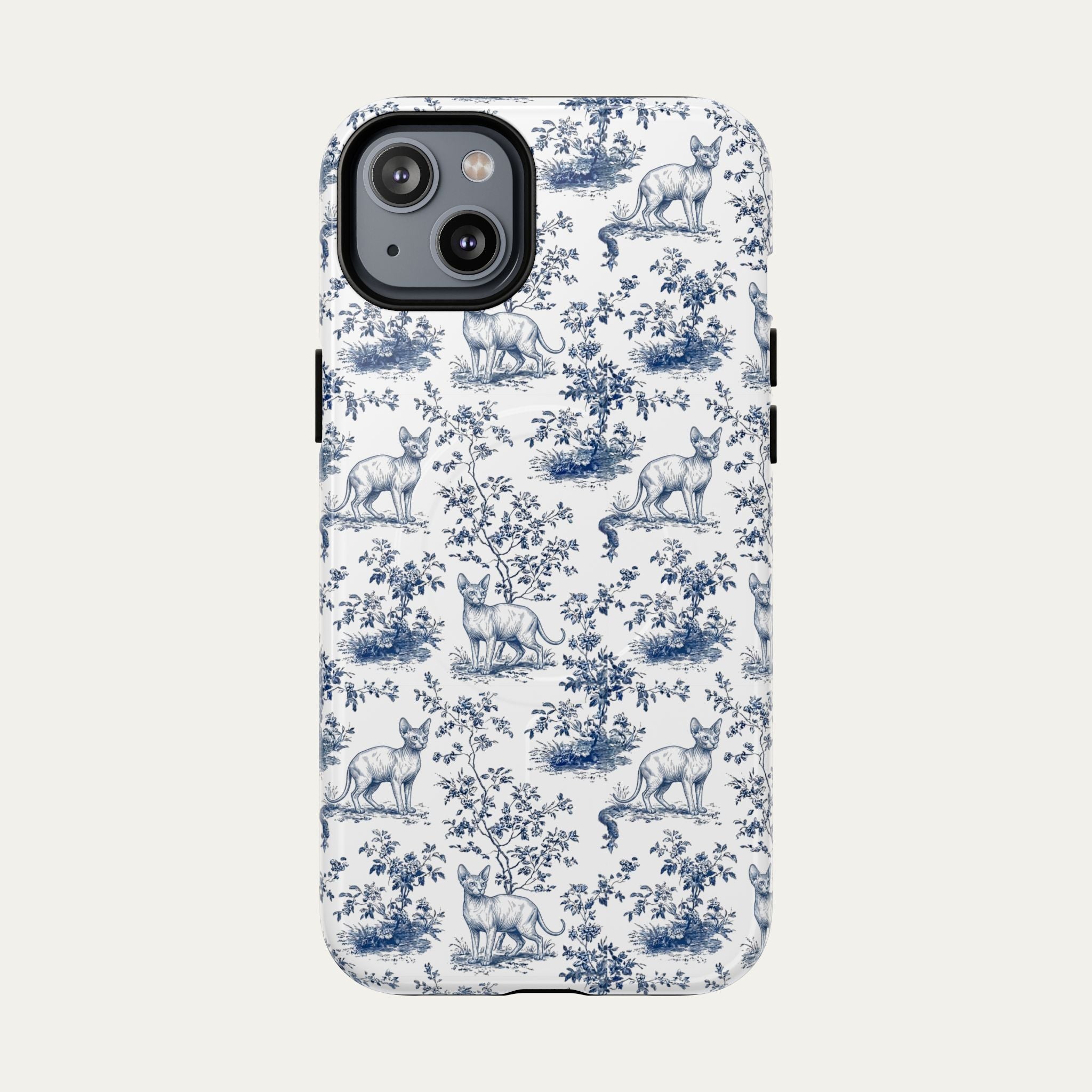 Sphynx Cat Blue Toile Phone case
