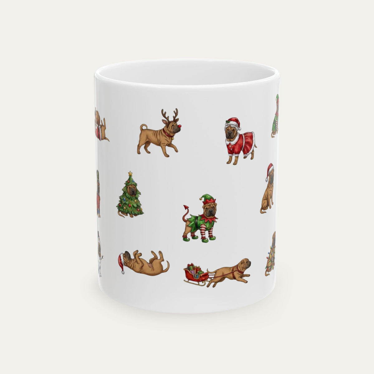 Shar Pei Christmas Mug