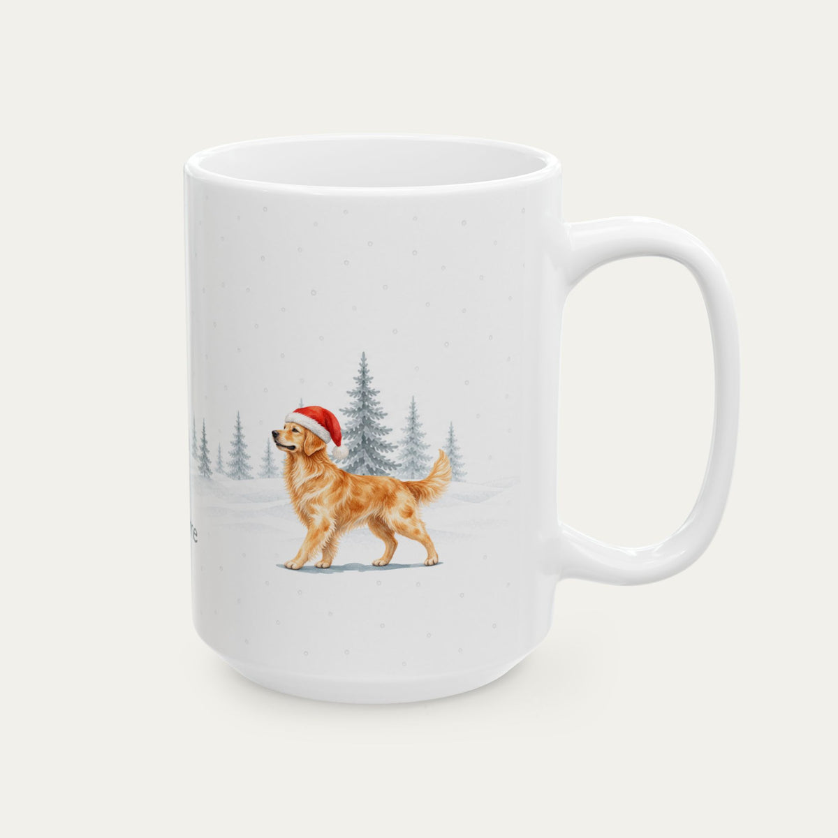Custom Golden Retriever Golden Christmas Santa Hat Mug