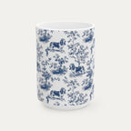 Basset Hound Blue Toile Mug