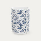 Siamese Cat Blue Toile Mug