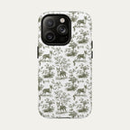 Bull Terrier Sage Green Toile phone Case