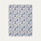 Toy Fox Terrier Toile De Jouy Fleece Blanket