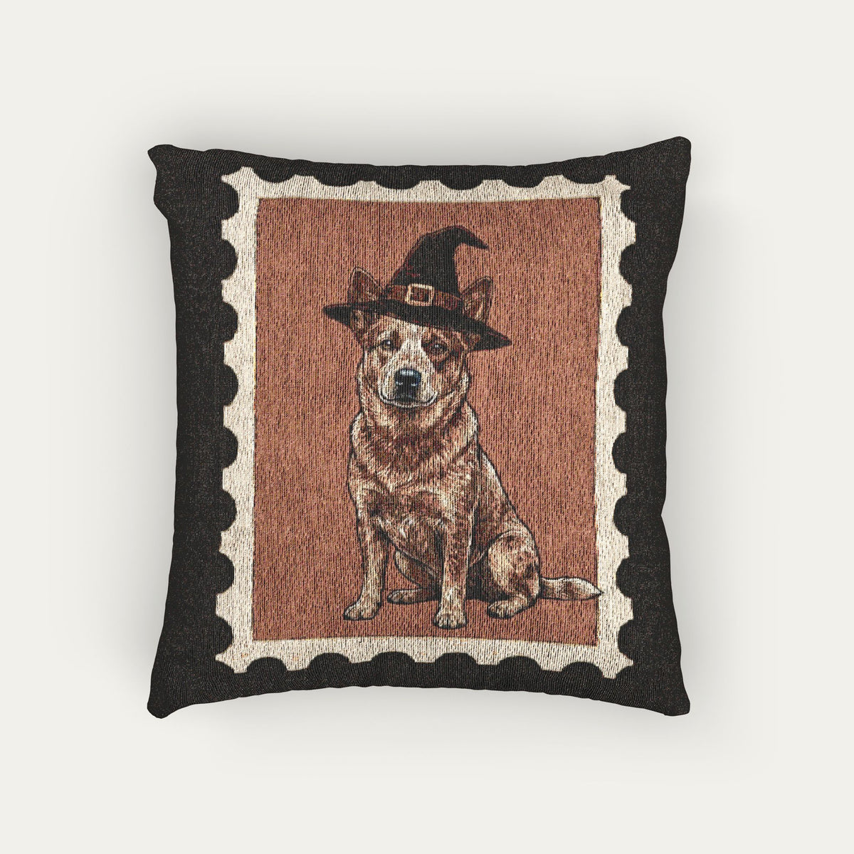 Australian cattle red  Halloween Woven Pillow