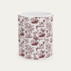 Toy Fox terrier Burgundy Toile Mug