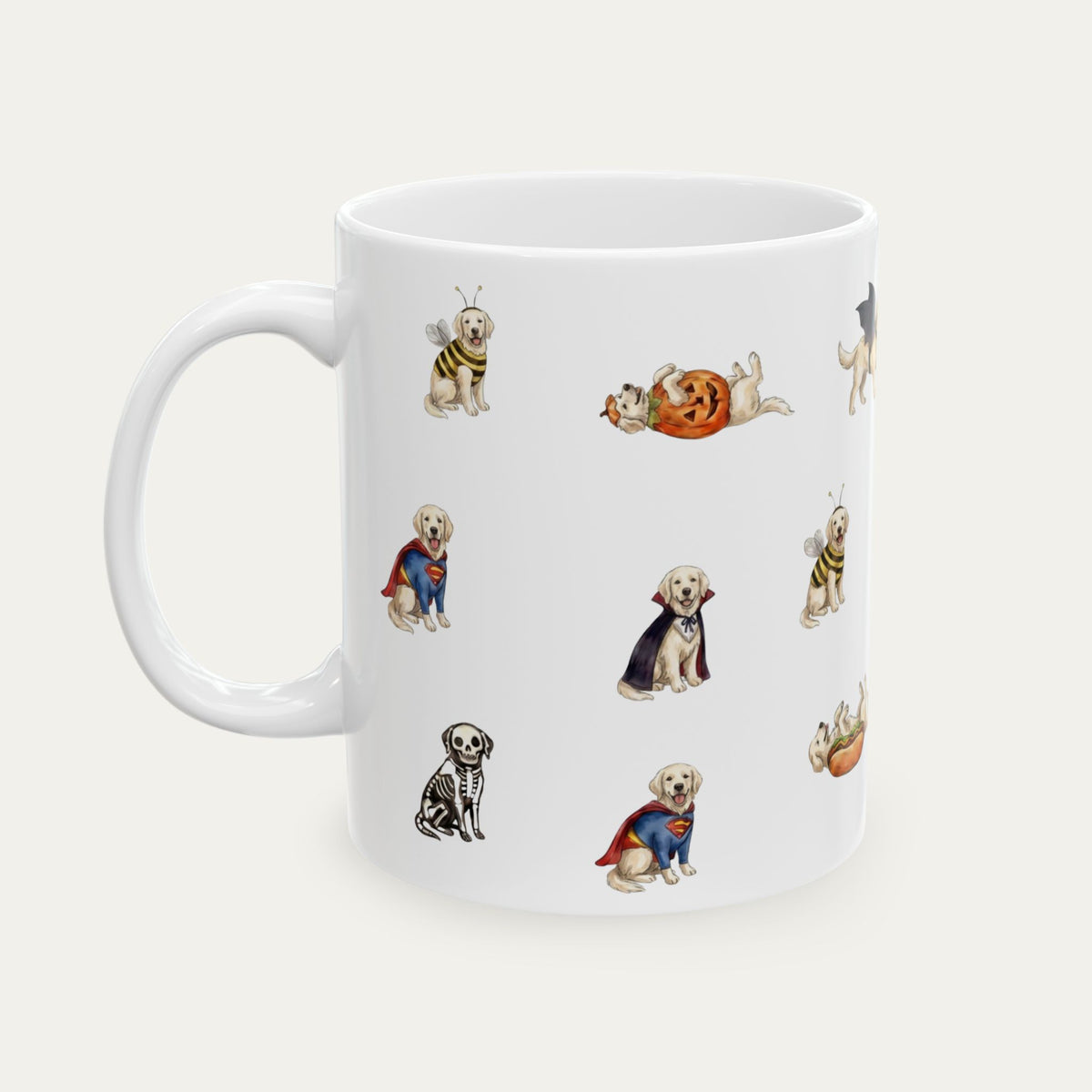 Golden Retriever Cream Halloween mug