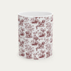 Havanese Burgundy Toile Mug