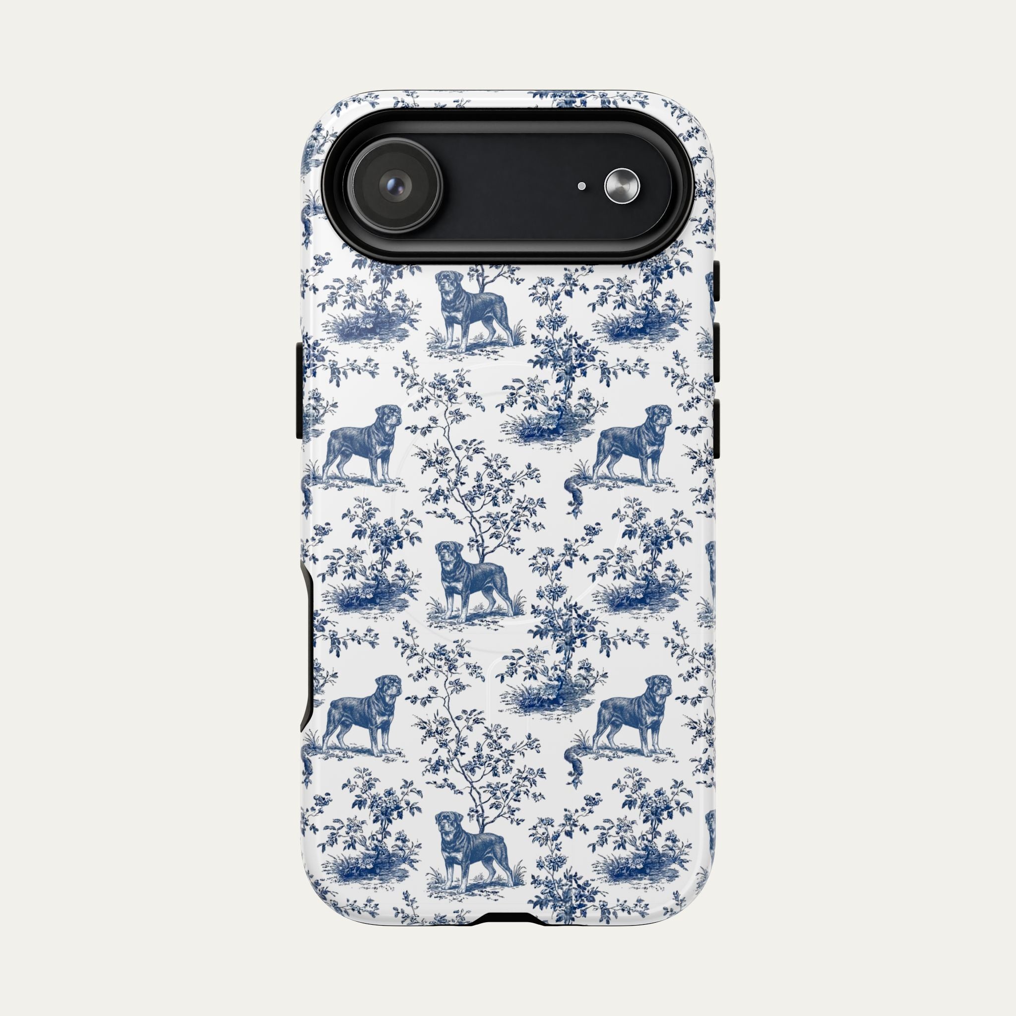 Rottweiler Blue Toile Phone case