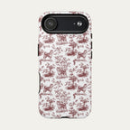Akita Burgundy Toile phone Case