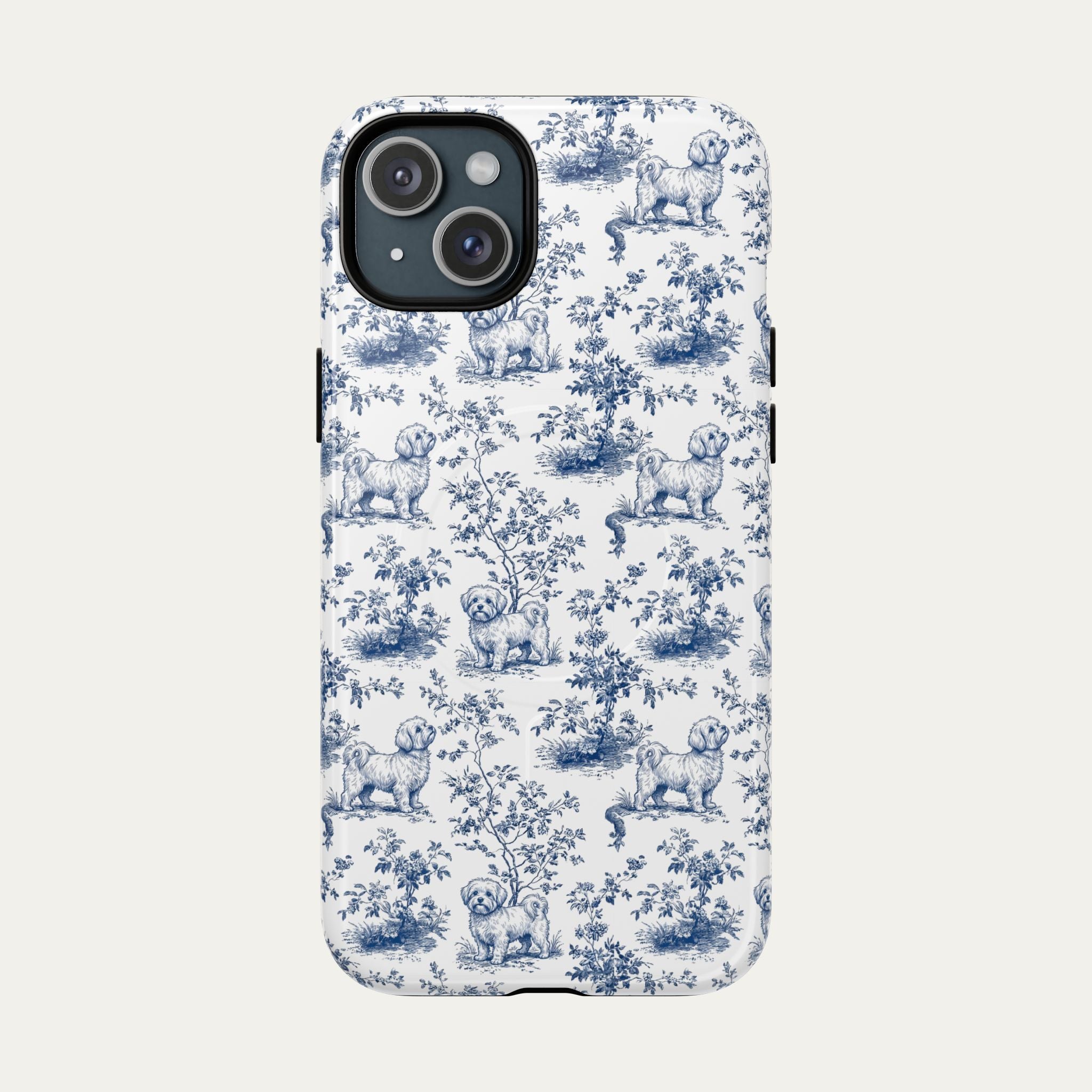 Maltese Blue Toile Phone case