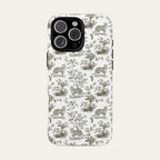Bengal Cat Sage Green Toile phone Case