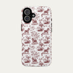 Schnauzer Burgundy Toile phone Case