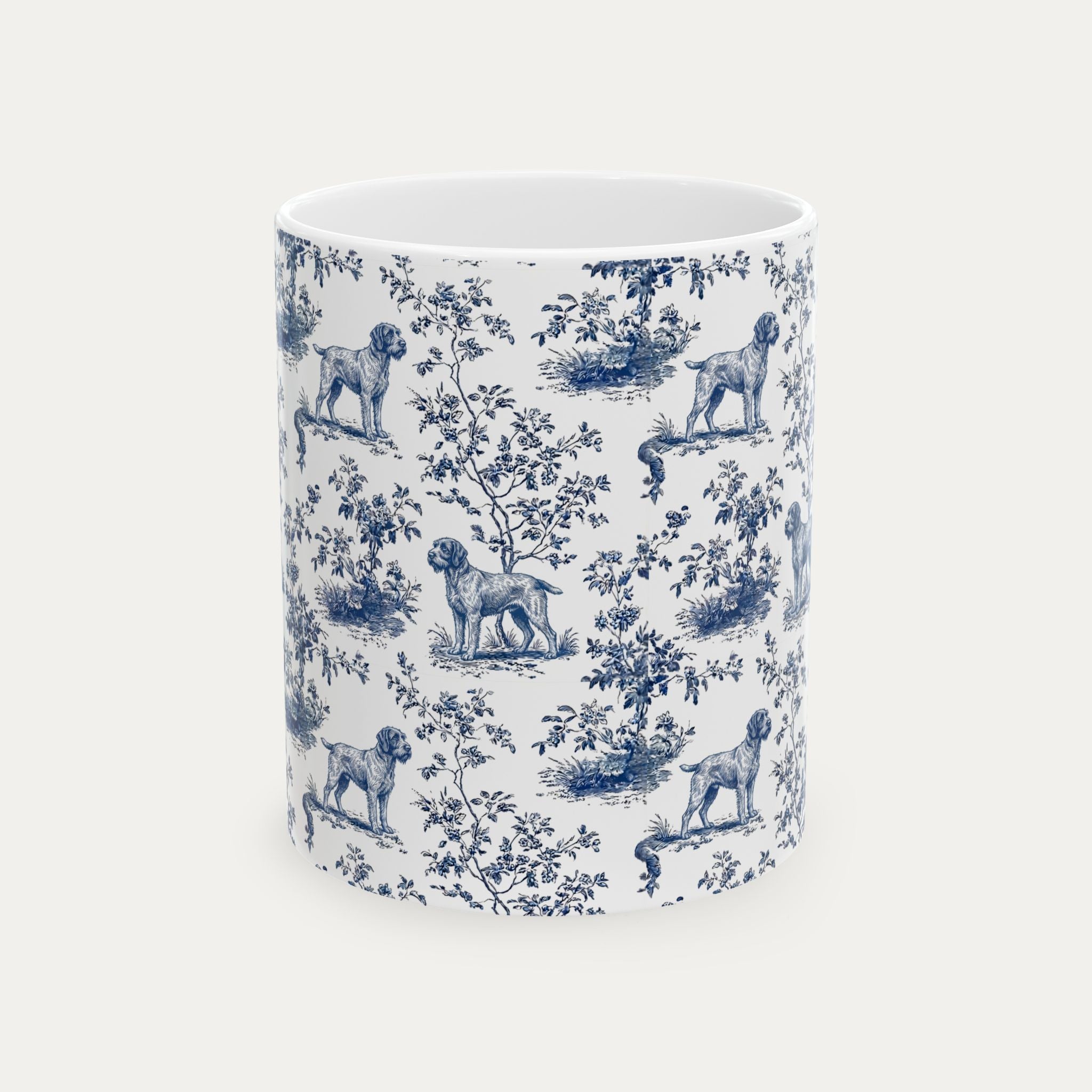 Wirehaired Pointing Griffon Blue Toile Mug
