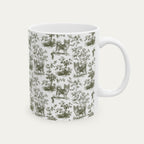 Chihuahua Longhaired Sage Green Toile Mug
