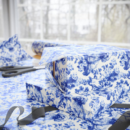 Cavapoo French Toile De Jouy Wrapping Paper