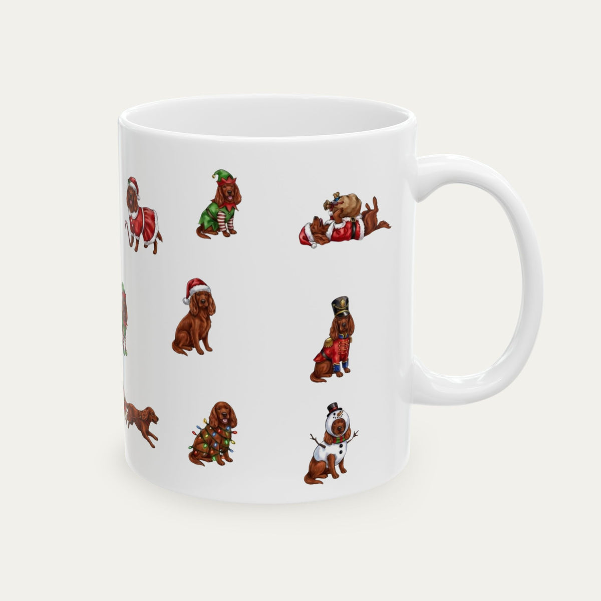 Irish Setter Christmas Mug