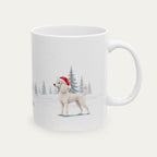 Custom Poodle White Christmas Santa Hat Mug
