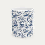Corgi Blue Toile Mug