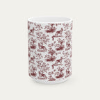 German Shepherd Burgundy Toile Mug
