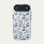 Samoyed Blue Toile Phone case