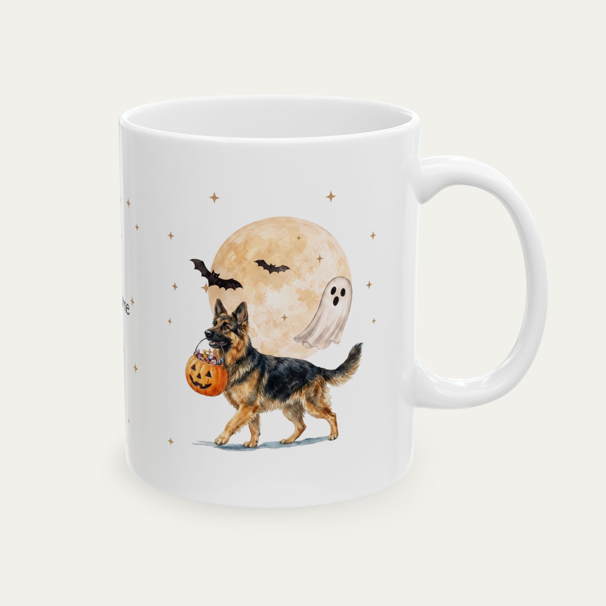 Custom German Shepherd Halloween mug