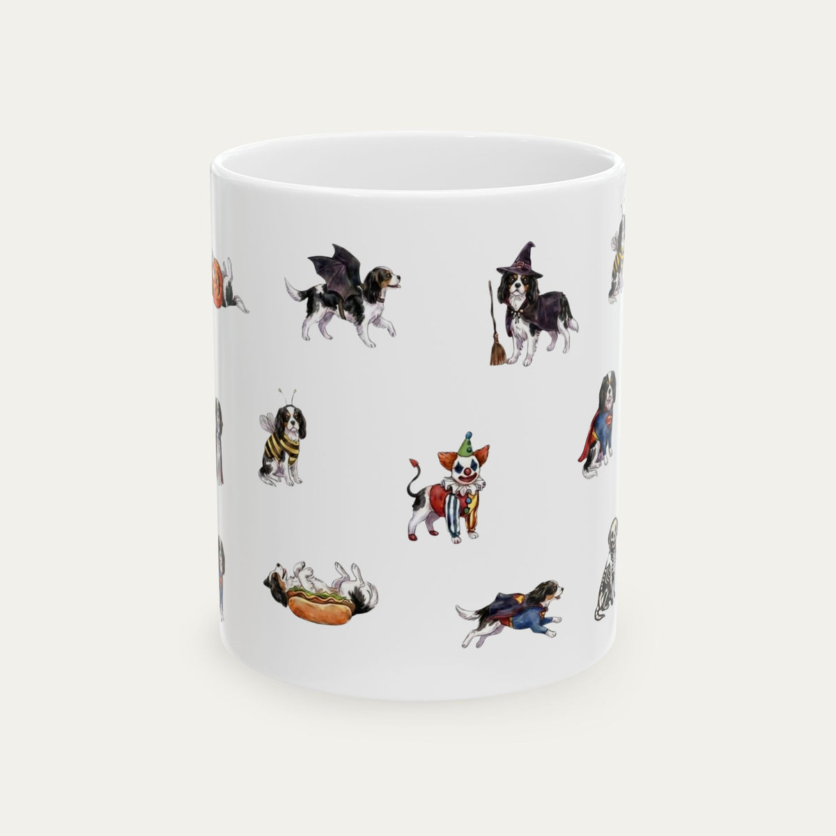 Cavalier Spaniel Tri Color Halloween mug