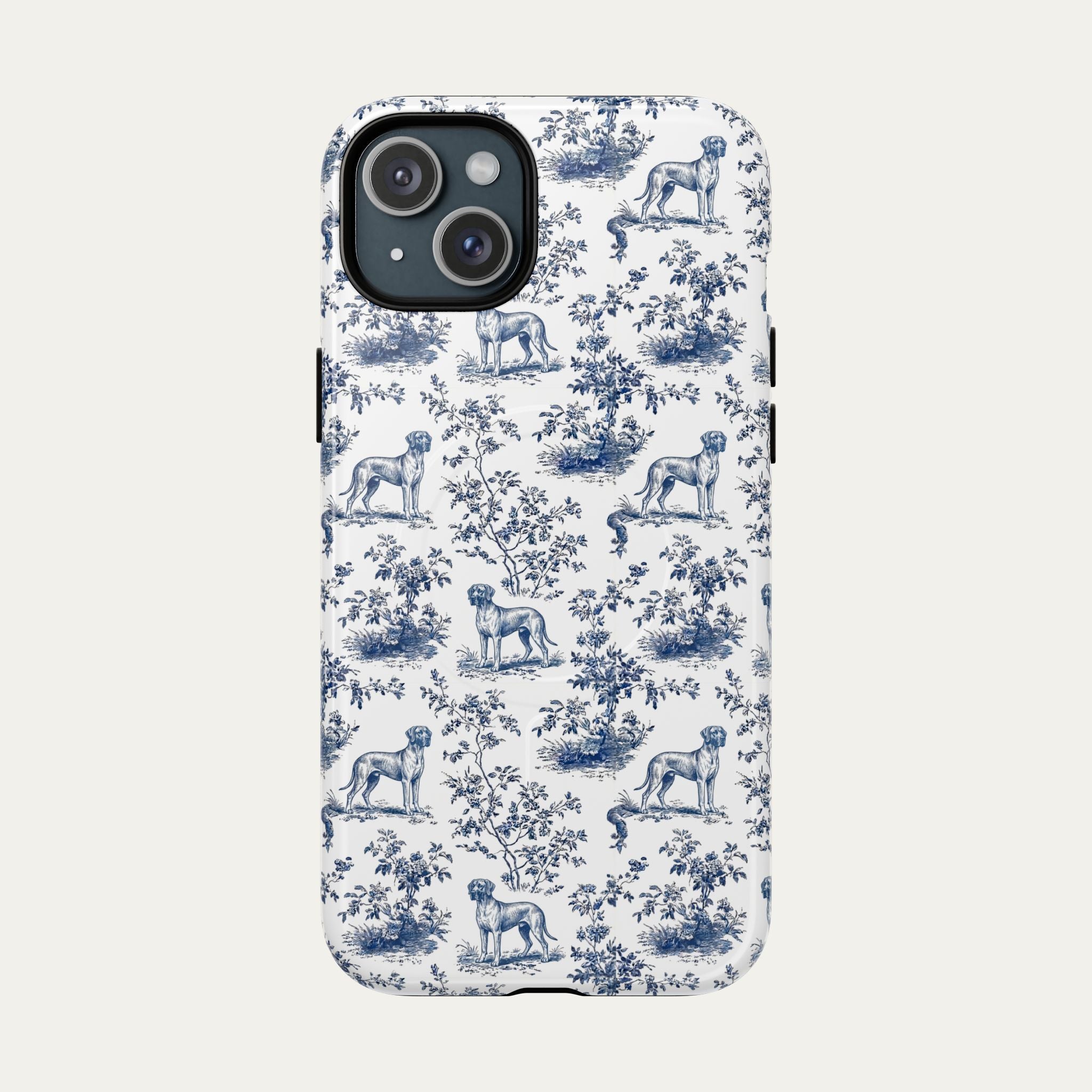 Great Dane Blue Toile Phone case