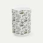 Bichon Frise Sage Green Toile Mug